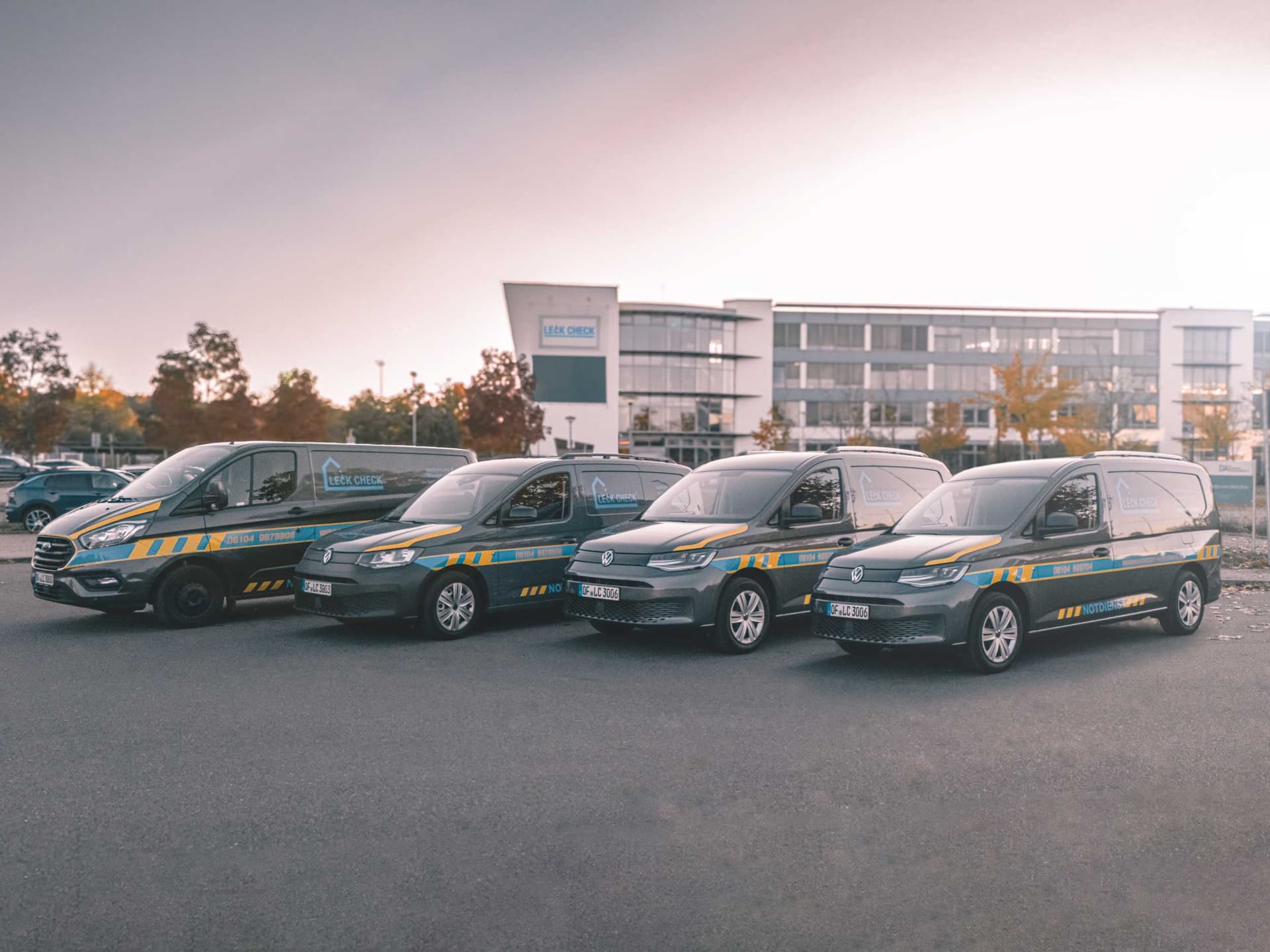 Leck Check Fahrzeugflotte Drohnenaufnahme