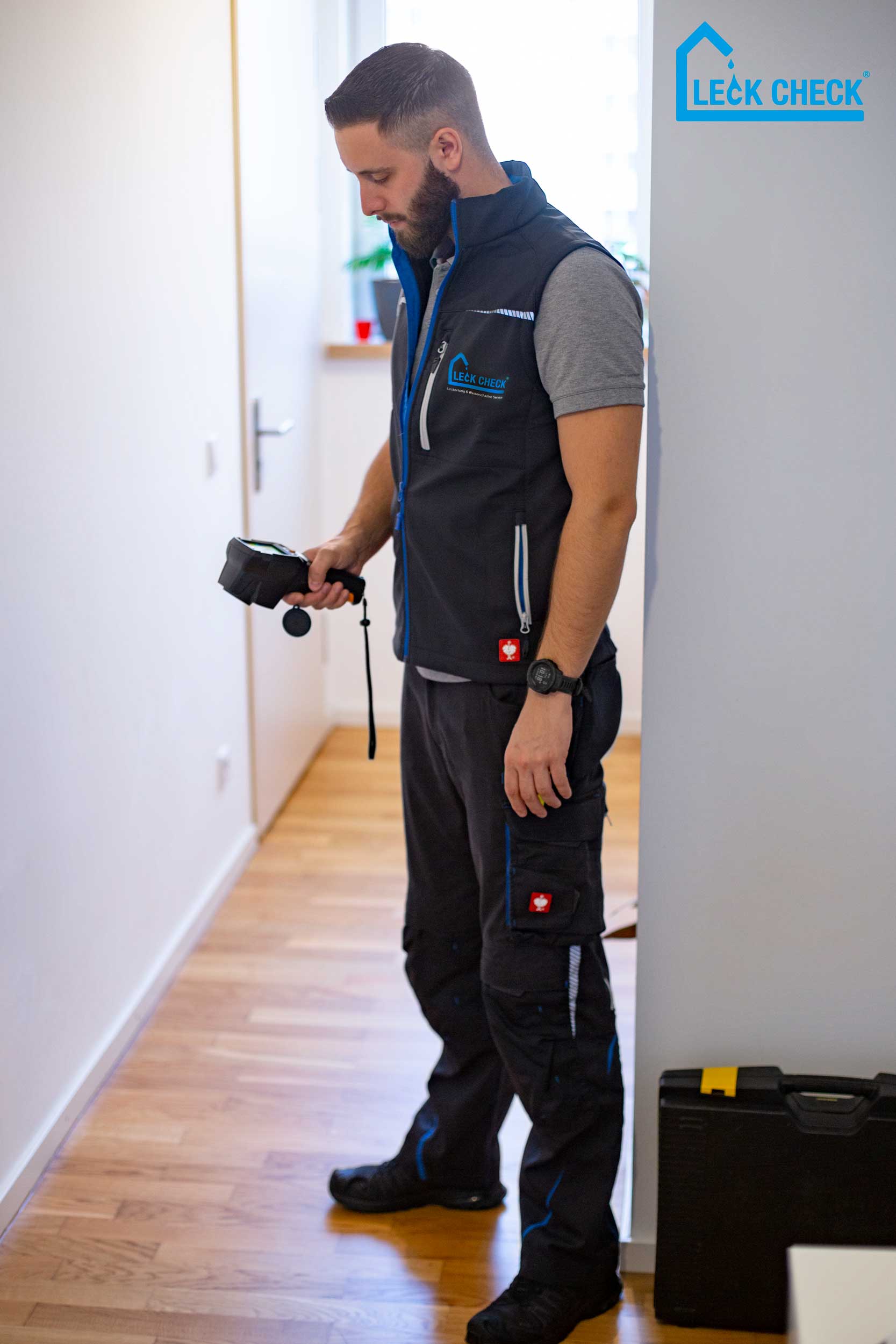 Leckorter mit Wärmebildkamera